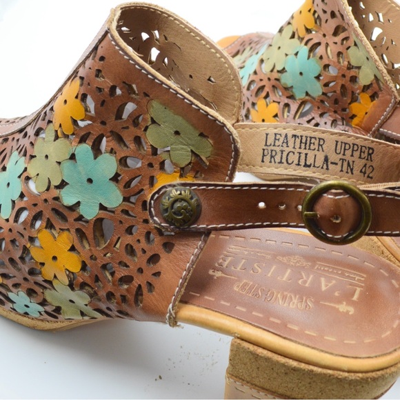 L’Artiste Spring Step Pricilla Leather Shoes Sandals Size 42 (size 10.5-11) - Picture 8 of 10